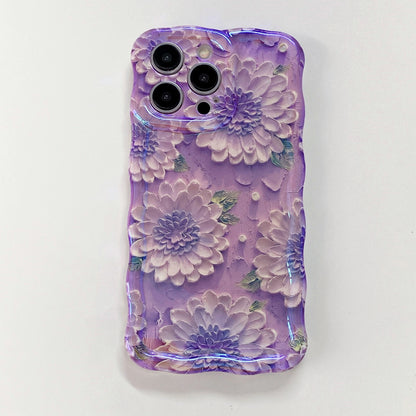 Violet Dahlia iPhone Case with floral botanical design