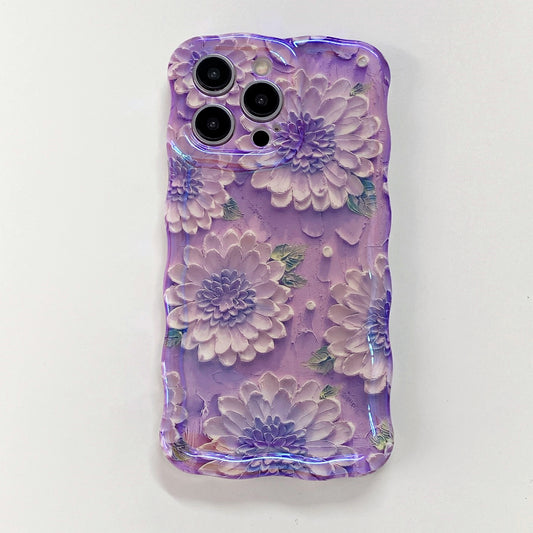 Violet Dahlia iPhone Case with floral botanical design