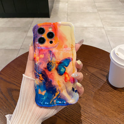 Marble Sunset Butterflies iPhone Case in hand