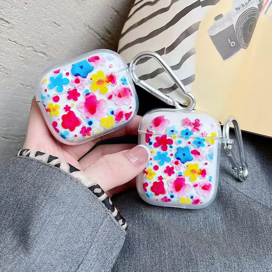 Colorful Primrose Clear AirPod Case