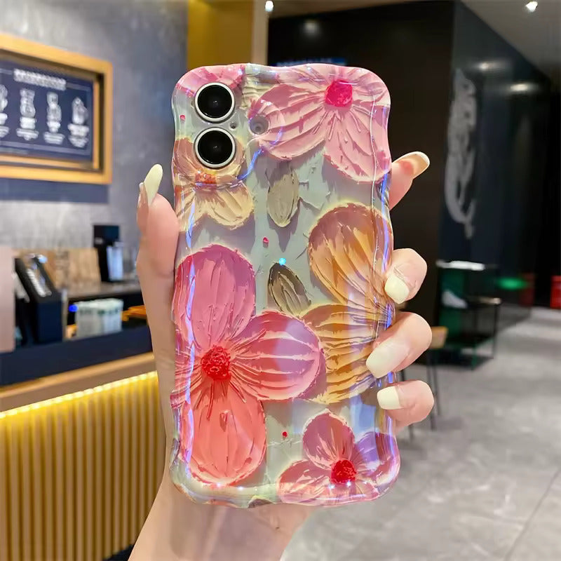 Pink & Yellow Gerbera Daisies iPhone case floral design