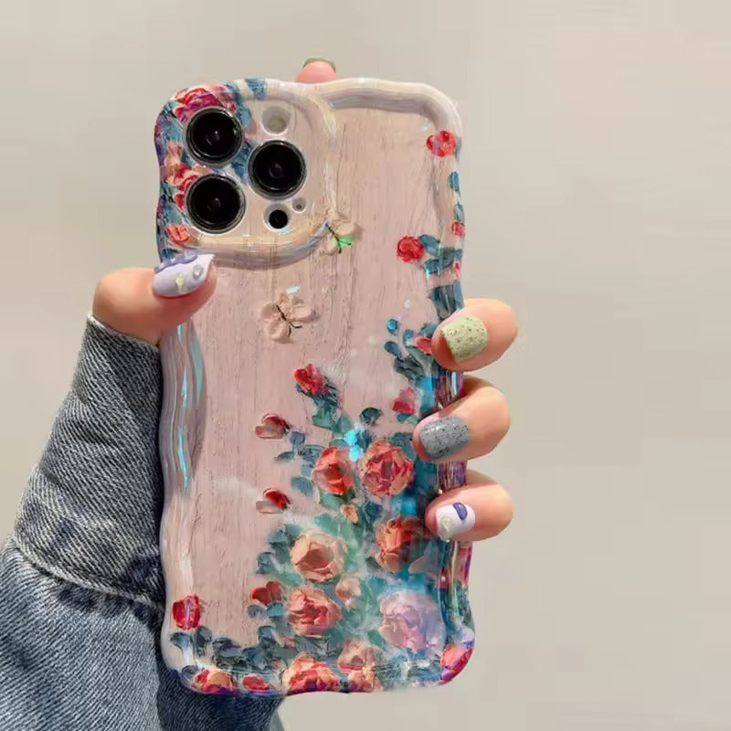 Peony Garden Pink iPhone case with floral peony design