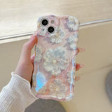 White Primrose Pink iPhone case with floral design