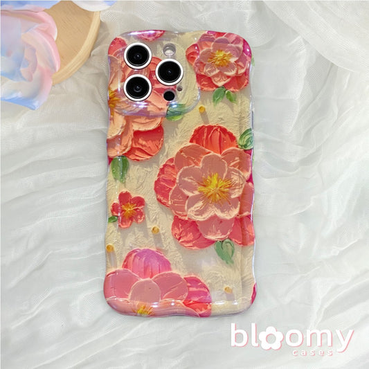 Orange & Pink Camellia iPhone Case