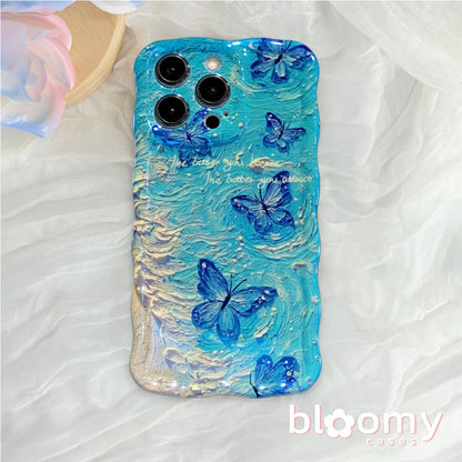 Blue Butterfly Ocean iPhone Case